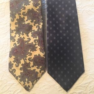 Two Christian Dior Classic Ties